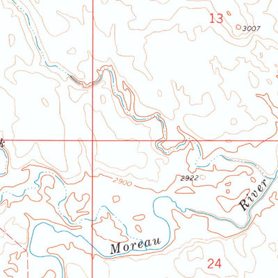 United States Geological Survey Bams Butte SE, SD (1978, 24000-Scale) digital map