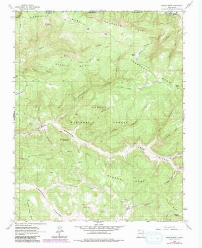 United States Geological Survey Bancos Mesa, NM (1963, 24000-Scale) digital map