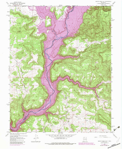 United States Geological Survey Bancos Mesa NW, NM-CO (1954, 24000-Scale) digital map