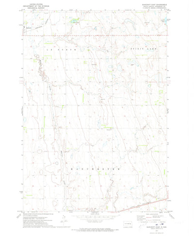 United States Geological Survey Bancroft East, SD (1971, 24000-Scale) digital map