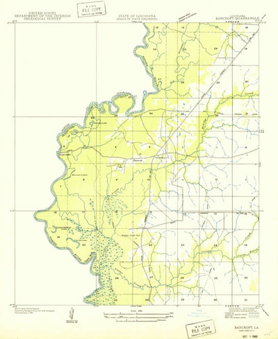 United States Geological Survey Bancroft, LA-TX (1949, 31680-Scale) digital map