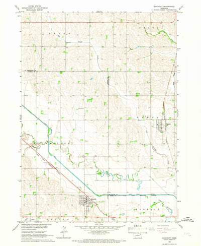 United States Geological Survey Bancroft, NE (1966, 24000-Scale) digital map