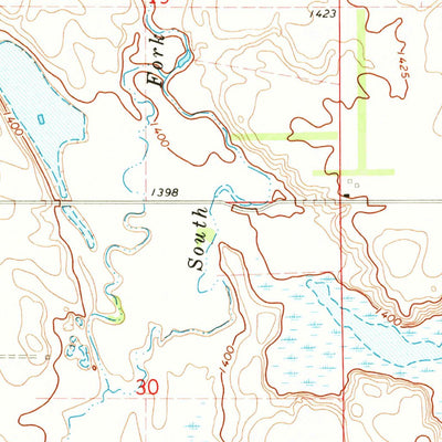 United States Geological Survey Bancroft West, SD (1971, 24000-Scale) digital map