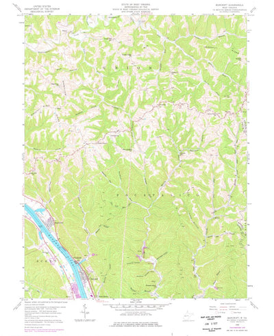 United States Geological Survey Bancroft, WV (1958, 24000-Scale) digital map