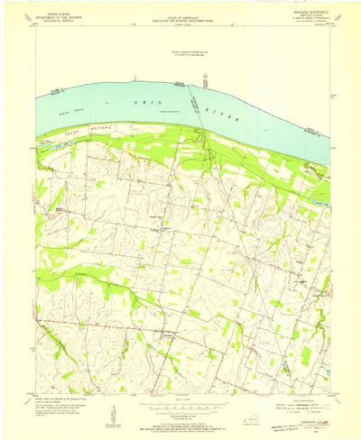 United States Geological Survey Bandana, KY-IL (1954, 24000-Scale) digital map
