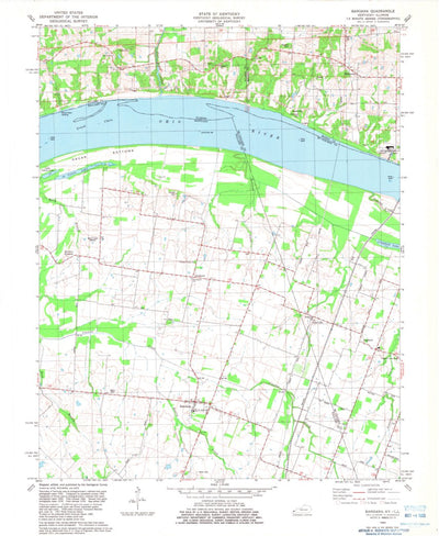United States Geological Survey Bandana, KY-IL (1982, 24000-Scale) digital map