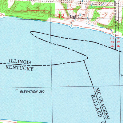 United States Geological Survey Bandana, KY-IL (1982, 24000-Scale) digital map