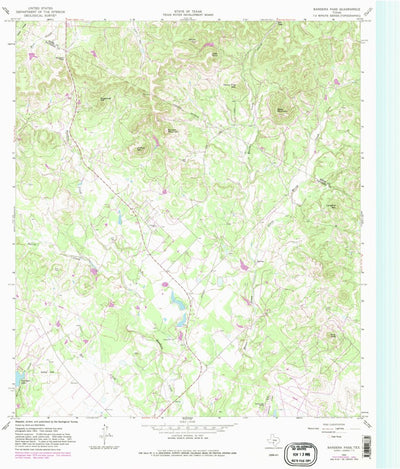 United States Geological Survey Bandera Pass, TX (1964, 24000-Scale) digital map