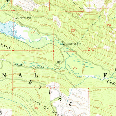 United States Geological Survey Bandera, WA (1960, 62500-Scale) digital map