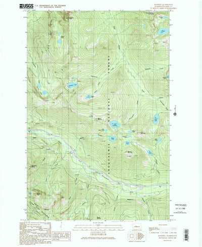 United States Geological Survey Bandera, WA (1989, 24000-Scale) digital map