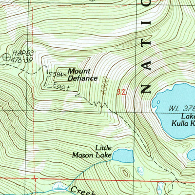 United States Geological Survey Bandera, WA (1989, 24000-Scale) digital map