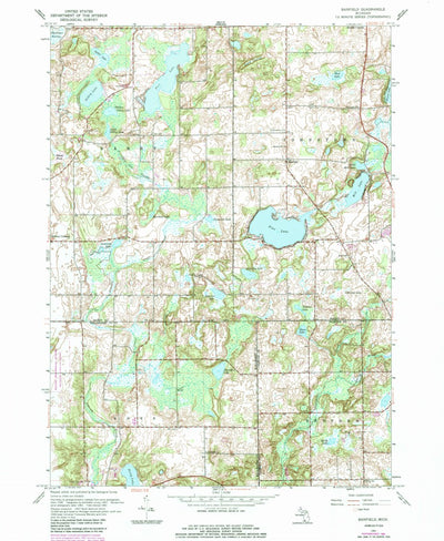 United States Geological Survey Banfield, MI (1961, 24000-Scale) digital map