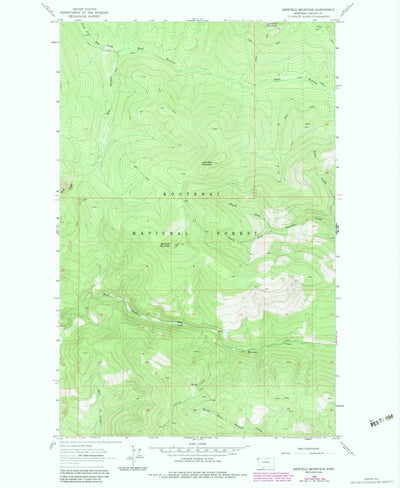 United States Geological Survey Banfield Mountain, MT (1963, 24000-Scale) digital map