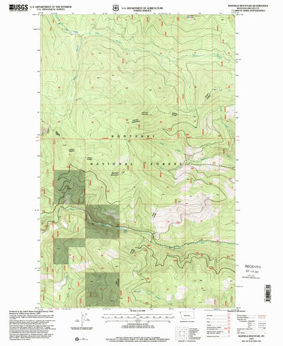 United States Geological Survey Banfield Mountain, MT (1997, 24000-Scale) digital map