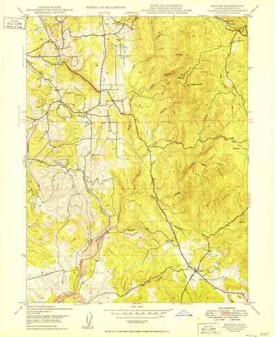 United States Geological Survey Bangor, CA (1949, 24000-Scale) digital map