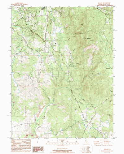 United States Geological Survey Bangor, CA (1994, 24000-Scale) digital map