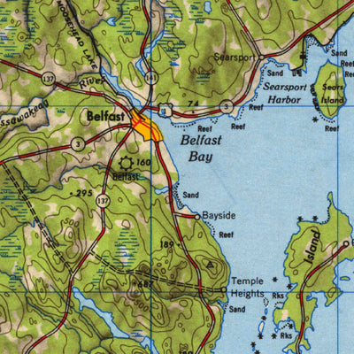 United States Geological Survey Bangor, ME (1948, 250000-Scale) digital map