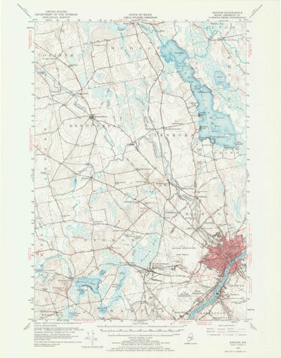 United States Geological Survey Bangor, ME (1955, 62500-Scale) digital map