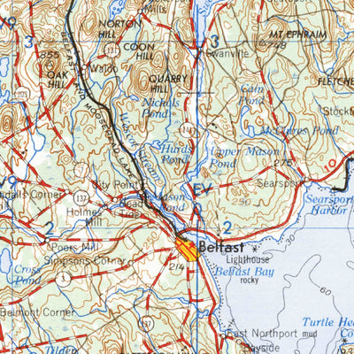 United States Geological Survey Bangor, ME (1960, 250000-Scale) digital map