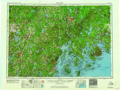 United States Geological Survey Bangor, ME (1961, 250000-Scale) digital map