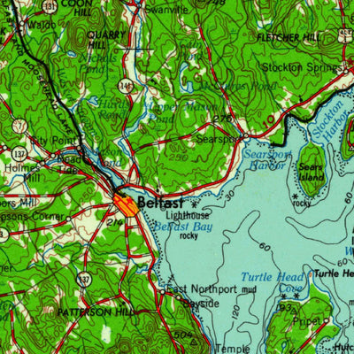 United States Geological Survey Bangor, ME (1961, 250000-Scale) digital map