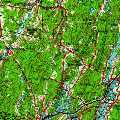 United States Geological Survey Bangor, ME (1961, 250000-Scale) digital map