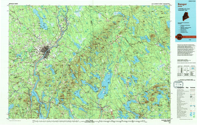 United States Geological Survey Bangor, ME (1994, 100000-Scale) digital map