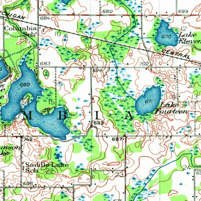 United States Geological Survey Bangor, MI (1927, 62500-Scale) digital map