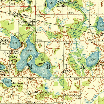 United States Geological Survey Bangor, MI (1931, 62500-Scale) digital map