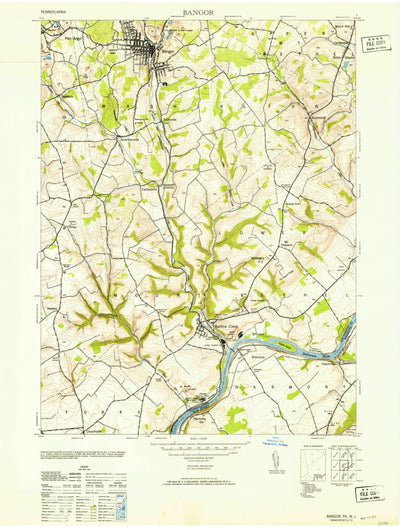 United States Geological Survey Bangor, PA-NJ (1953, 24000-Scale) digital map