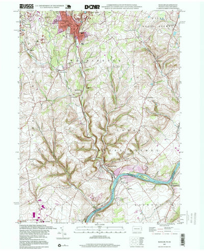 United States Geological Survey Bangor, PA-NJ (1997, 24000-Scale) digital map