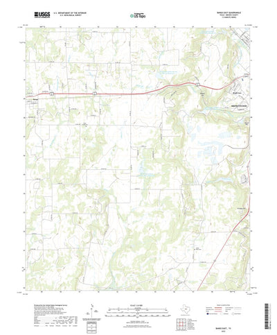 United States Geological Survey Bangs East, TX (2022, 24000-Scale) digital map