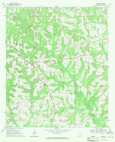 United States Geological Survey Banks, AL (1968, 24000-Scale) digital map