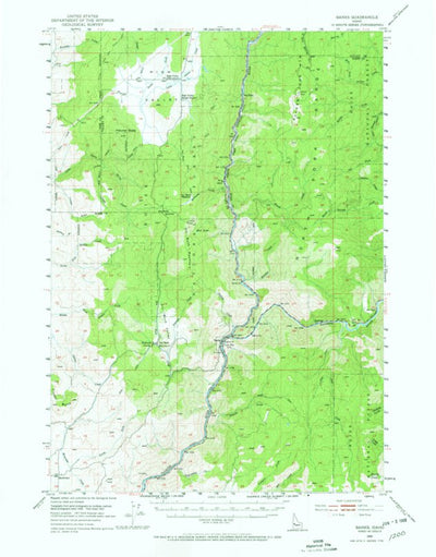 United States Geological Survey Banks, ID (1953, 62500-Scale) digital map
