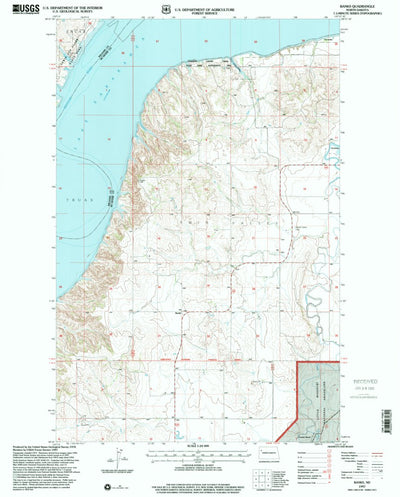 United States Geological Survey Banks, ND (1997, 24000-Scale) digital map