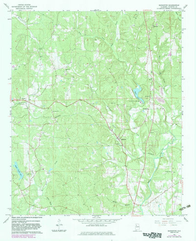 United States Geological Survey Bankston, AL (1967, 24000-Scale) digital map