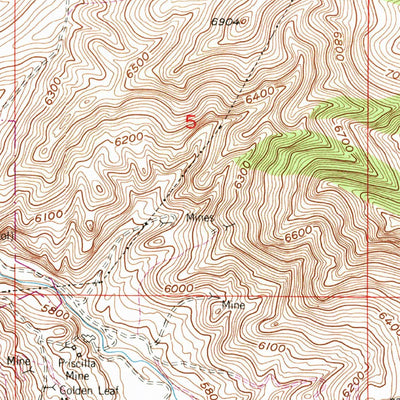 United States Geological Survey Bannack, MT (1952, 24000-Scale) digital map