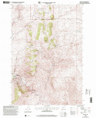United States Geological Survey Bannack, MT (1997, 24000-Scale) digital map