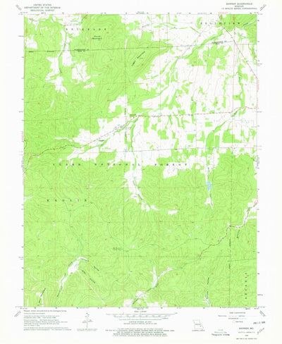 United States Geological Survey Banner, MO (1968, 24000-Scale) digital map