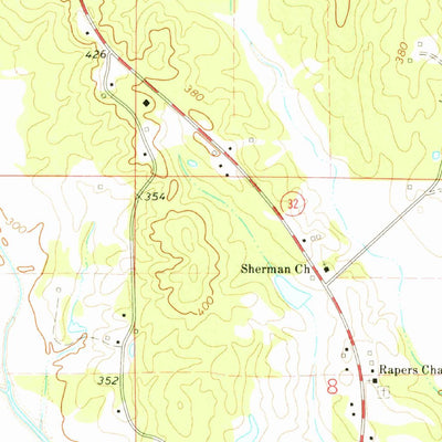 United States Geological Survey Banner, MS (1972, 24000-Scale) digital map