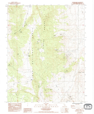 United States Geological Survey Banner Ridge, CA (1984, 24000-Scale) digital map