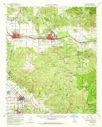 United States Geological Survey Banning, CA (1956, 62500-Scale) digital map