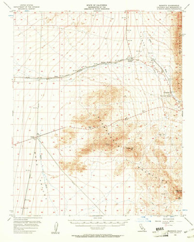 United States Geological Survey Bannock, CA (1956, 62500-Scale) digital map