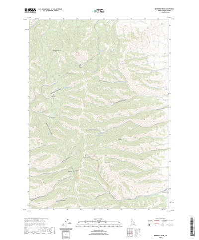 United States Geological Survey Bannock Peak, ID (2023, 24000-Scale) digital map