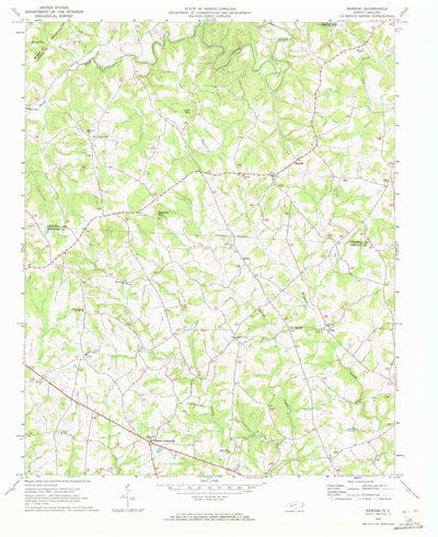 United States Geological Survey Banoak, NC (1970, 24000-Scale) digital map