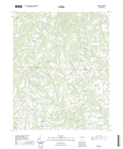 United States Geological Survey Banoak, NC (2022, 24000-Scale) digital map