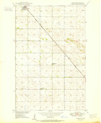 United States Geological Survey Bantry, ND (1950, 24000-Scale) digital map