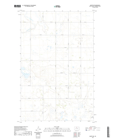 United States Geological Survey Bantry NW, ND (2020, 24000-Scale) digital map