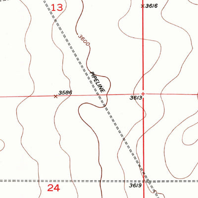 United States Geological Survey Bar C Bar Ranch, NM (1952, 24000-Scale) digital map