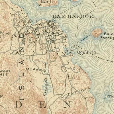 United States Geological Survey Bar Harbor, ME (1904, 62500-Scale) digital map